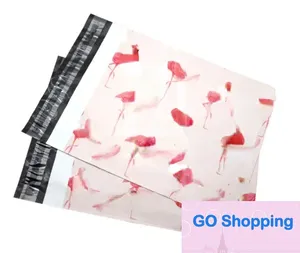 Quatily nouveau 100 pièces mode flamant rose motif Poly Mailers auto-joint en plastique enveloppe postale sacs mode en gros