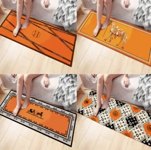 Quatily Orange tapis de chevet chambre chevets couverture lumière luxe tapis de sol tapis tapis contre-pointe longue bande devant le lit