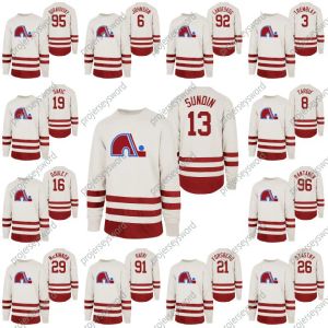 Nordiques de Québec Joe Sakic Jersey Marc Tardif Mats Sundin Michel Goulet Mikko Rantanen Nathan Mackinnon Nazem Kadri Maillots de hockey personnalisés 17