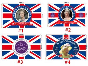 Drapeau du jubilé de la reine Elizabeth II Platinums, 90x150CM, drapeaux Union Jack 2022, Souvenir britannique du 70e anniversaire de la reine