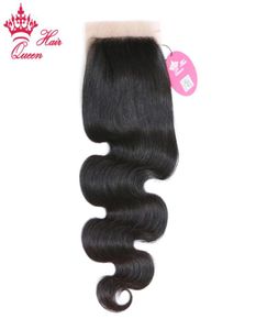 Productos de cabello queen Part Free Body Wave Silk Base Closure 100% Brasilian Human Hair9862213
