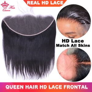 Real Invisible HD Lace Frontal 13x6 13x4 Lace Frontal Pre Plucked Hairline Around with Baby Hair Brazilian Virgin Human Straight Raw Hair Queen Productos para el cabello