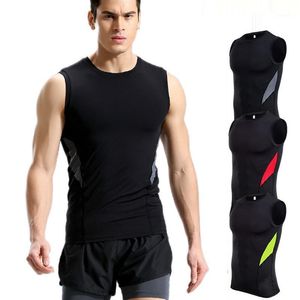 Chaleco para correr de secado rápido, ropa deportiva para entrenamiento, camiseta sin mangas, medias de compresión para Fitness, gimnasio, camisetas deportivas sin mangas para hombre