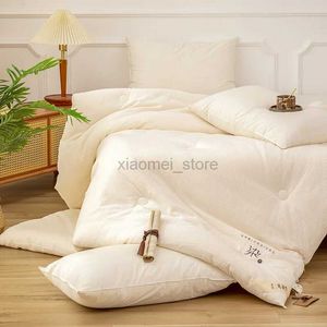 Couettes en coton tricoté couette en fibre de soja blanc chaud quatre saisons simple Double couette douce Twin Queen King literie 240321