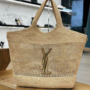Bolsa de playa LaFiCeegrasss Diseñador Bolsas Ysl Bags Gran capacidad Bagas de vacaciones tejidas Bag -Bagas Bags Bolsos de lujo Bolsos de bolsos para mujeres de diseño