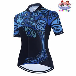 Chaquetas de carreras para niños, Jersey de ciclismo de verano, ropa para niños y niñas, Kit de equipo deportivo de manga corta para montar en bicicleta, 2023