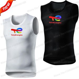 Chaquetas de carreras Total Energies ciclismo capa base verano Jersey sin mangas hombres chaleco MTB bicicleta de carretera malla bicicleta ropa interiorRacing