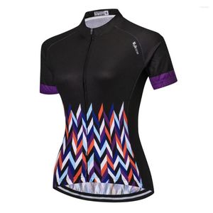 Vestes de course Weimostar Maillot de cyclisme à manches courtes pour femmes Top Chemises de haute qualité Noir S-XXXL