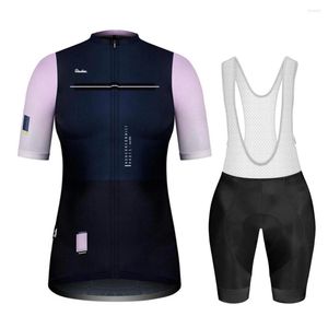 Ensembles de course 2023 Été Respirant Vélo Vêtements Femmes Vélo Jersey Bib Set Robe Sports De Plein Air Cyclisme Vêtements Dames VTT Porter