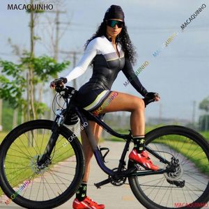 Ensembles de course à manches longues jupe cycliste Brésil Vente de saut de combinaison de combinaison d'été Vêtements de gymnase Macaquinho Ciclismo