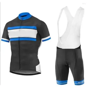 Conjuntos de corrida Homens 2023 Ciclismo Jersey Set Verão Manga Curta Senhoras Bib Shorts Bicicleta Roupas Camisa Roupas Terno