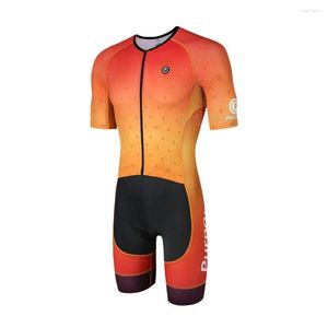 Conjuntos de carreras Traje de velocidad corto para hombres Ropa de ciclismo Masculina Kits de mono de bicicleta Triatlón Run Tri Suit Pro White Skinsuit Set