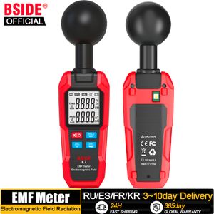 Radiation Testers BSIDE EMF Meter Professional Electromagnetic Field Radiation Detector Handheld Radiator Electric Magnetic Dosimeter Geiger Test 230827