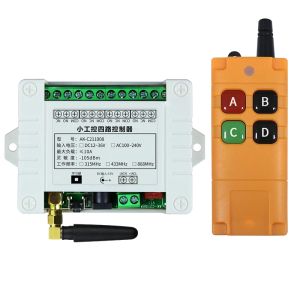 Radio 433MHz Universal Wireless Remote Control AC220V 110V 4CH RELAY Radio Controller Receiver Module RF Switch Gate Garage Overner