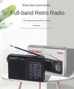 Radio Mini FM Radio Receiver Antenne Télescopic Band Fullwave Band multifonctionnelles Radios AA Présentation intégrée alimentée par batterie pour les personnes âgées