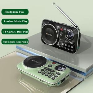 Radio Portable Mini Radio Pocket FM Receptor Bluetooth5.0 Altavoz Hifi TF/U Disk Mp3 Music Player Soporte de la grabación de auriculares Play