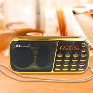 Radio Portable Small Audio Old Man Portable FM Radio Format MP3 Format Prise en charge de Dual TF Card U Disk et externe Mini Audio Radio
