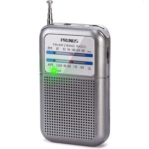 Radio PRUNUS FM AM Lecteur de musique MP3 Walkman Mini récepteur portatif double bande portable avec antenne pour 2 piles AAA 230420