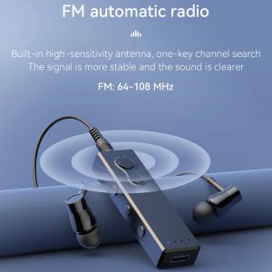 Radio Rechargeable Radio Support TF Carte FM Radio Bluetooth 5.3 Radio Stéréo Mini Lecteur MP3 Micro Intégré Clip Arrière Conception Ménage