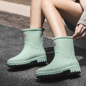 Rain Boots Rain Boots Women Low Non-slip Kitchen Rain Shoes Water Boots Woman Rubber Boots Garden Galoshes Slip-on Rainboots Short Boots 231030