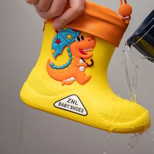 Rain Boots Removable Plush Rain Boots Toddler Waterproof Children Shoes Eva Lightweight Warm Kids Water Shoes For Four Seasons 230927