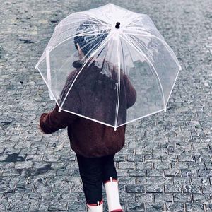 Rain Gear Alpaca Kids Transparent Umbrella Cartoon Sun Fower Enfants Rainbow Dot 230508