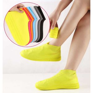 Couvre-chaussures de pluie en silicone imperméable pliable et facile à transporter multicolore en caoutchouc antidérapant couvre-chaussures de pluie accessoires pour les jours de pluie en plein air