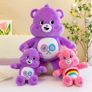 Muñeco de peluche de oso arcoíris, muñeco de oso soñoliento y amoroso