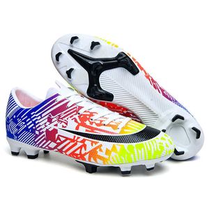 Rainbow Color Womens Mens Soccer Shoes TF AG Football Boots Sports Sneakers Youth Low Top Training Shoes