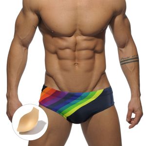 Rainbow Mens Swimwear Sexy Beurfing Beachwear Bajas de trago de trajes de baño transpirables para los canales de Ggitys Burriness 0Z35