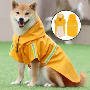 Poncho pour chien de compagnie imperméable réfléchissant petit grand chien manteau de pluie veste S5XL mode extérieur imperméable respirant chiot vêtements
