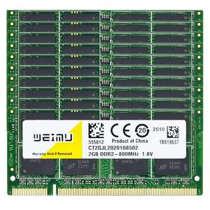 RAMS 10x2 Go 50x2 Go DDR2 SODIMM RAM PC2 6400 5300 204PIN 667MHz 800MHz Compatible Tous les cartes mères Mémoire d'ordinateur portable 2G DDR2 RAM