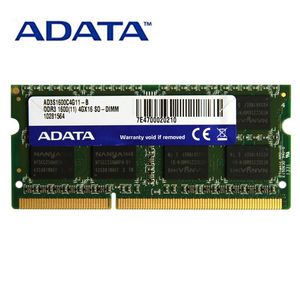 RAMS ADATA DDR3 DDR3L 1.35V 1.5 V SODIMM 2 Go 4 Go 8 Go 1333MHz 1600MHz Mémoire RAM PC312800 Pour le cahier ThinkPad Acer pour ordinateur portable RAMS