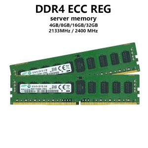 RAMS GELINE REG ECC DDR4 RAM 8 Go 4 Go 16 Go PC4 2133MHz 2400MHz 2666MHz 2400T 2133P 2666V ECC Reg Server Memory 16G 8G V3 X99