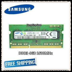 Rams Samsung DDR3 4GB 1600MHz PC3 PC3L12800S Mémoire d'ordinateur portable ordinateur ordinateur portable RAM 12800 4G SODIMM