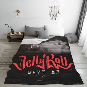 Cantante de Rap Jelly Roll manta dormitorio sala de estar sofá decoración manta calidez al aire libre