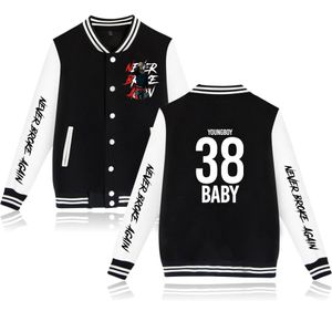 Rap YoungBoy jamais cassé encore veste de Baseball Jaqueta Masculino mode Streetwear Hip Hop Harajuku sweat vêtements de sport pour homme