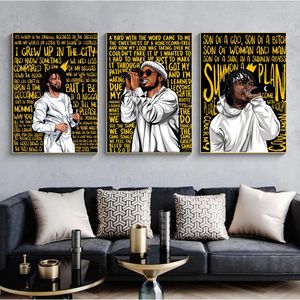 Raperos J Cole Anderson Paak cantante de música arte impresiones lienzo pintura moda Hip Hop estrella póster dormitorio sala de estar pared decoración del hogar
