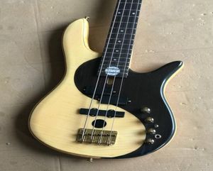 Rare basse en bois naturel yin yang 4 string guitare de basse électrique 24 frettes aulne du corps EMG Pickups Schéma de l'univers1756810