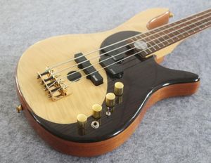 Rare Yin Yang Natural 4 String Electric Bass Guitar Body Body EMG Pickups Gold Diagramme de matériel de l'univers Made Sigant9642485
