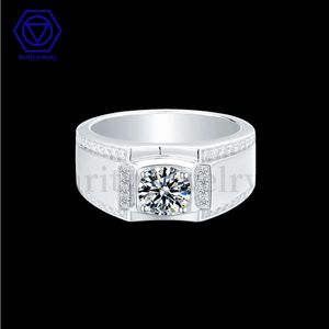 Rareza en Stock, envío directo, joyería fina de Hip Hop, regalo de aniversario para novio, anillo de moissanita de diamante S925 Vvs para hombres