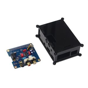 Raspberry pi 3 Module de carte son Audio interface I2S carte d'extension HIFI DAC boîtier acrylique noir pour Raspberry pi 2 213s