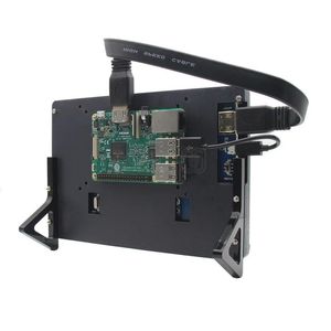 Freeshipping Raspberry Pi 3 Modelo B 7 pulgadas 1024 * 600 TFT Pantalla táctil capacitiva Acrílico Stander Cable de HD-MI Kits de cables USB Exbfa
