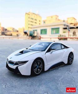 Rastar 124 BMW i8 concept car supercar Simulation statique modèle en alliage moulé sous pression voiture jouet collection cadeaux de noël modèles car203S4714241