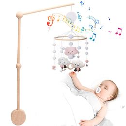 Rattles Mobiles 1Set Baby Bed Bell Mobile Rattles Toys para bebés de 0 a 12 meses Móvil de madera en la cama Born Caja de música Juguetes colgantes Artículos para bebés 230203