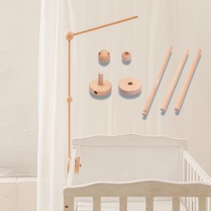 Hochets Mobiles 7Pc Assemblage Hochets Support SetInfant Berceau Mobile Lit Cloche Support Protection né Bébé Jouets En Bois Lit Cloche Accessoires 230203