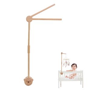 Rasseln Mobiles Baby Holz Bett Glocke Halterung Bär Montage Mobile Hängende Spielzeug Kleiderbügel Schutz geboren Holz Halter Arm 230220