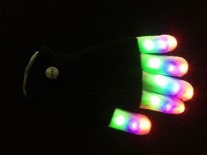 Rave LED Flash Guantes Finger Luminary Dance Mitones para decoraciones de fiesta Props Light Up Stage Performance Glove 18 5qt ff