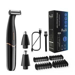 Razors Blades 3-en-1 Shaver Utilisé pour les coiffures intimes Bikinis Bikinis Zone Trimmers Sensitive Shavers Barbe Beard Bearbrows Anthes pubic Q240508