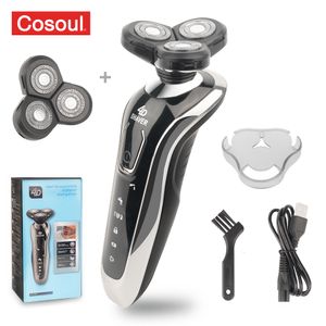 Electric Razor for Men, Rechargeable Waterproof Shaver with Powerful Beard Shaving Machine